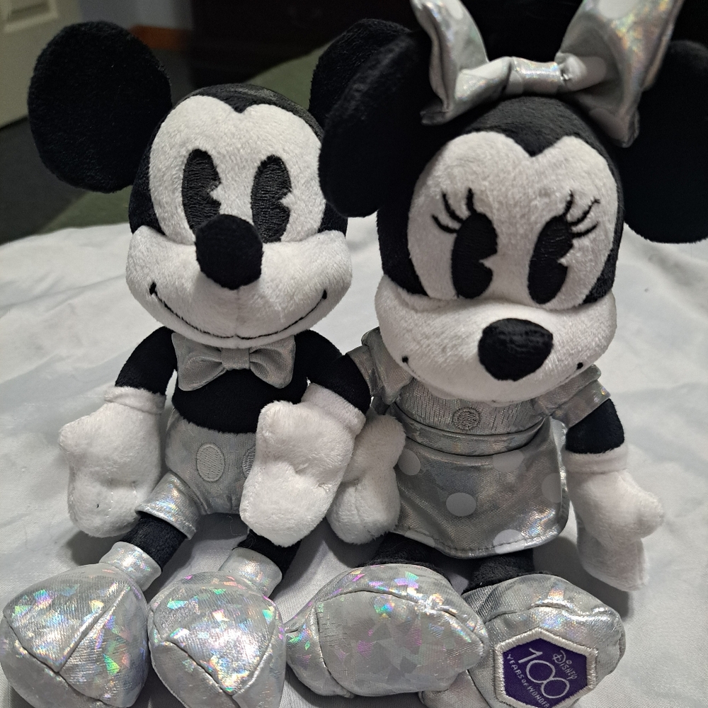 Disney 100 Mickey and Minnie Mouse Plush Set